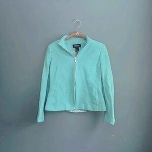 Jones New York blue wool blend light weight‎ jacket Womans size 6 P